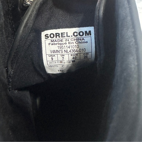 Sorel black Joan of Arctic Wedge III Lexie Boot Waterproof Leather Wedge Boots 9 - Picture 6 of 9